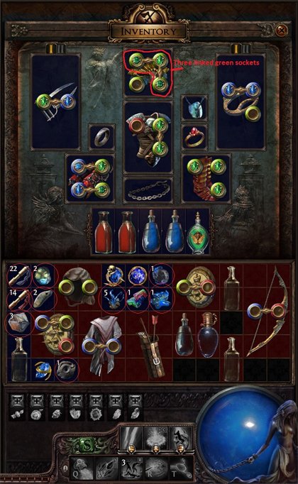 Path of exile inventory screenshot
