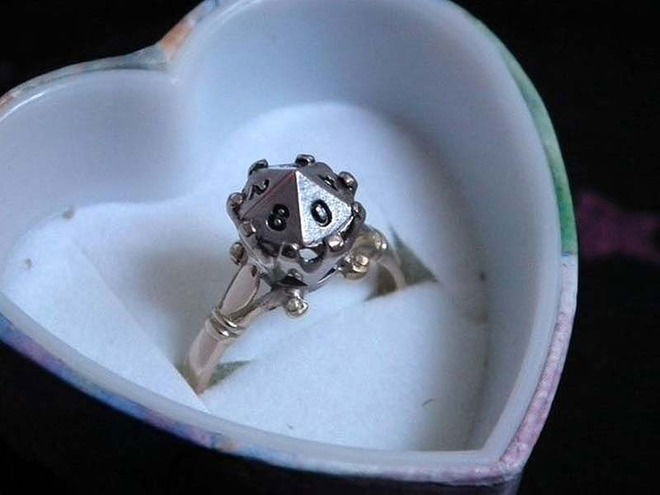 Geek insider geeky love: a very geeky engagement 22 Dungeons and dragons ring