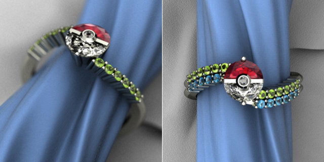 Geek insider geeky love: a very geeky engagement 35 Pokeball-engagement-ring