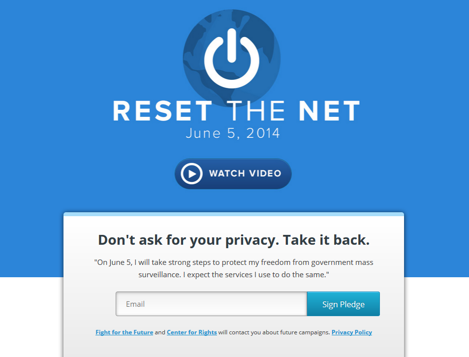 Fighting the nsa: reset the net