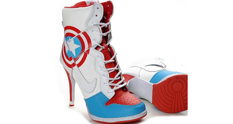 Geeky wedding party fashion, captain america