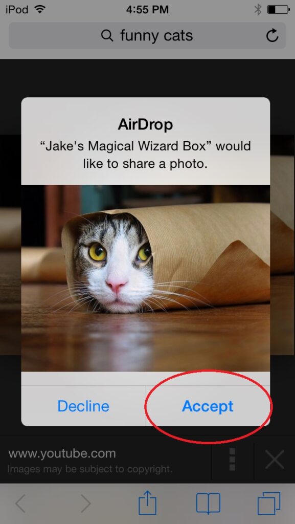 How to save an airdrop file