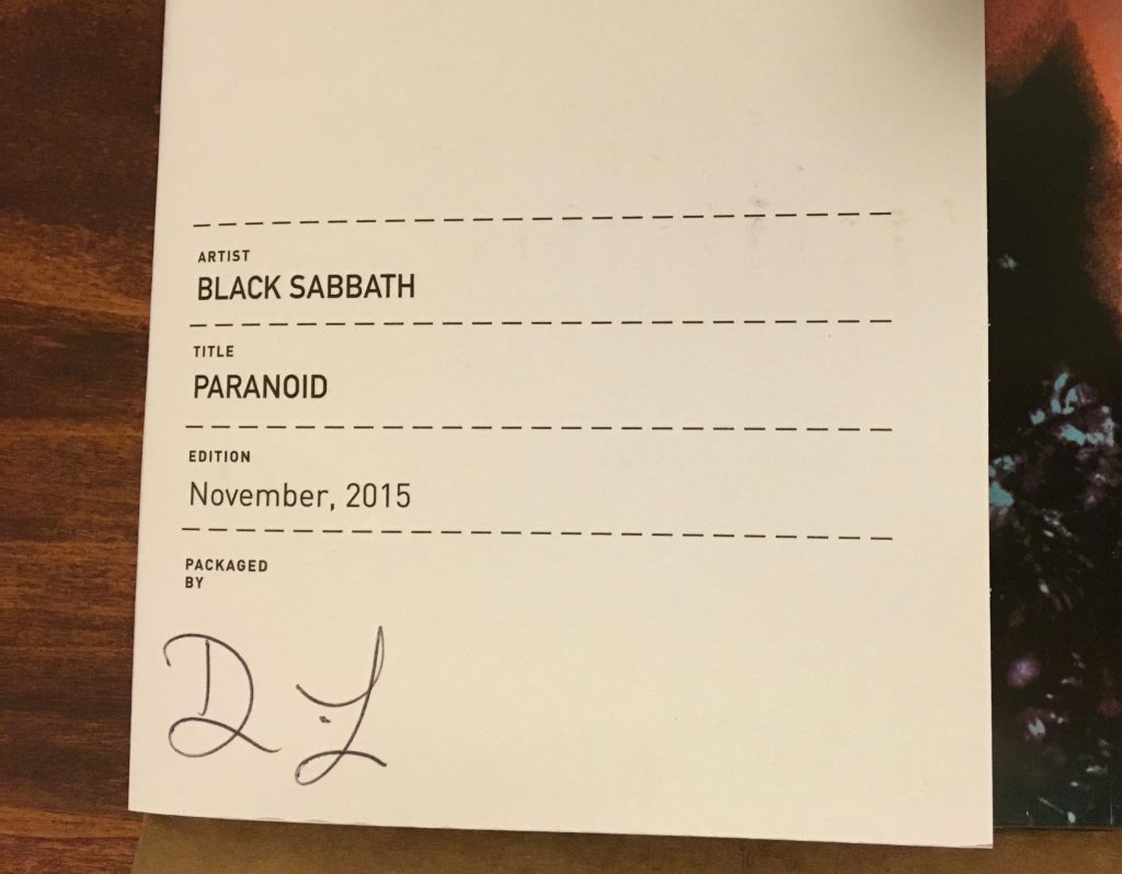 Black sabbath, paranoid, exclusive packaging, vinyl me, please