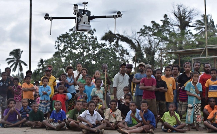 Drone package delivery-humanitarian-efforts