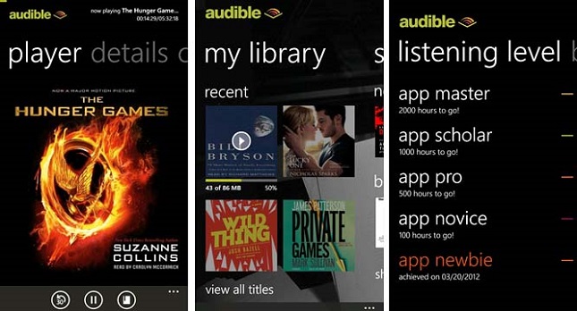 Road trip apps, audible