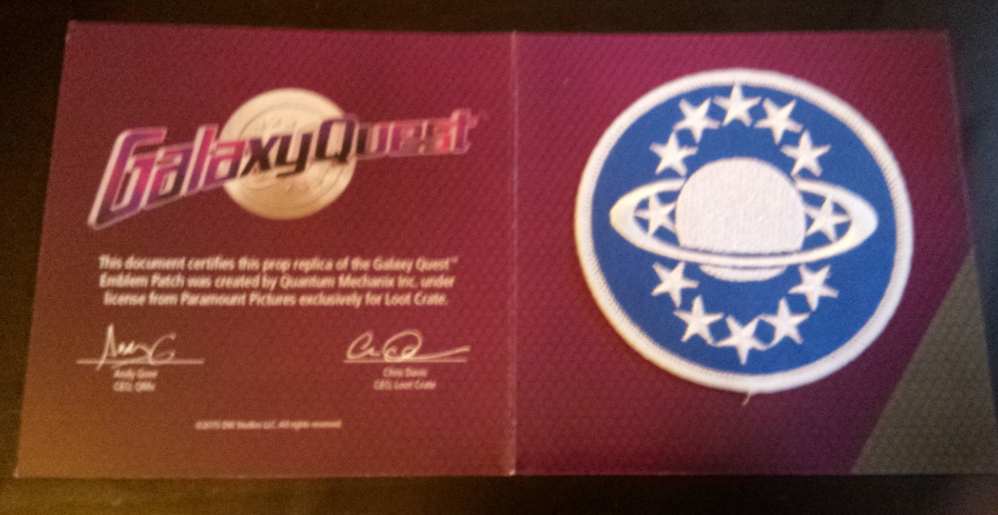 Galaxy quest, loot crate discovery