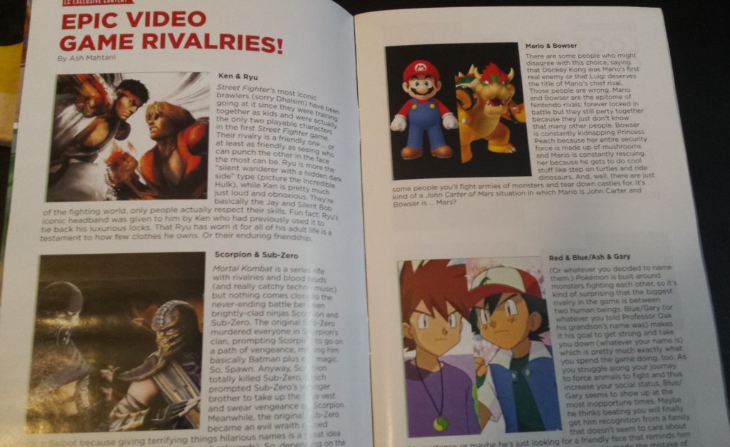A peek inside loot crate magazine, magazine and pin, loot crate, loot crate review, november loot crate, unboxing
