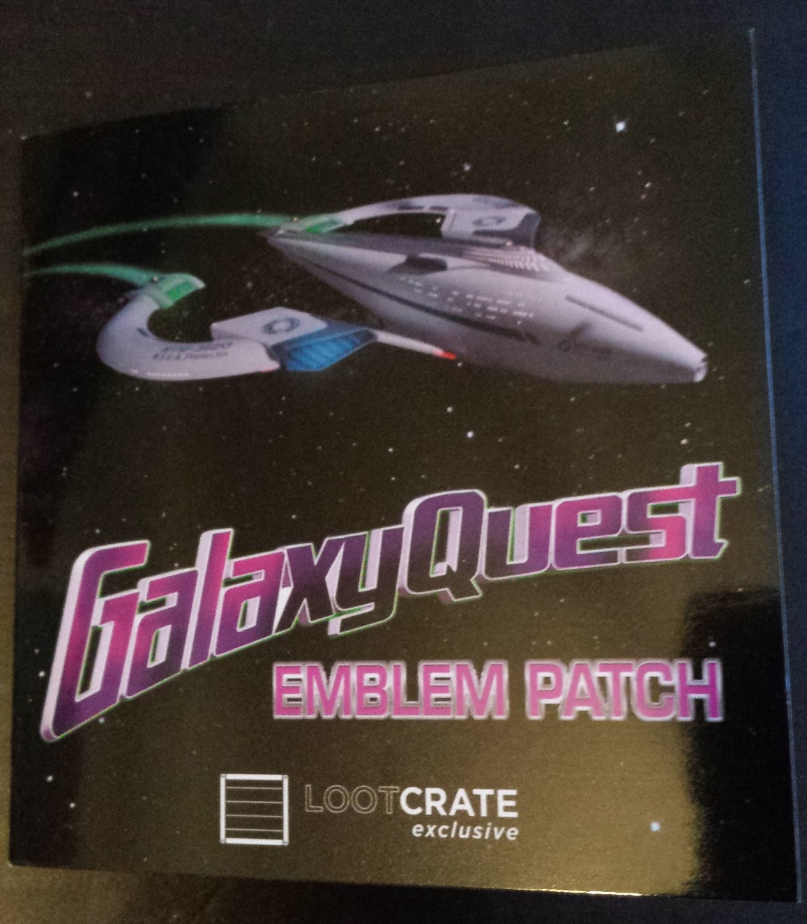 Galaxy quest emblem patch, loot crate, loot crate review, december loot crate, discovery loot crate