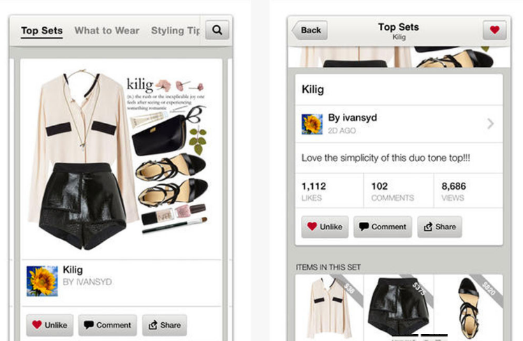 Fashion apps- polyvore