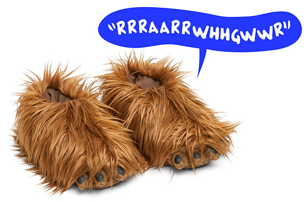 Star wars chewbacca slippers, geeky christmas presents