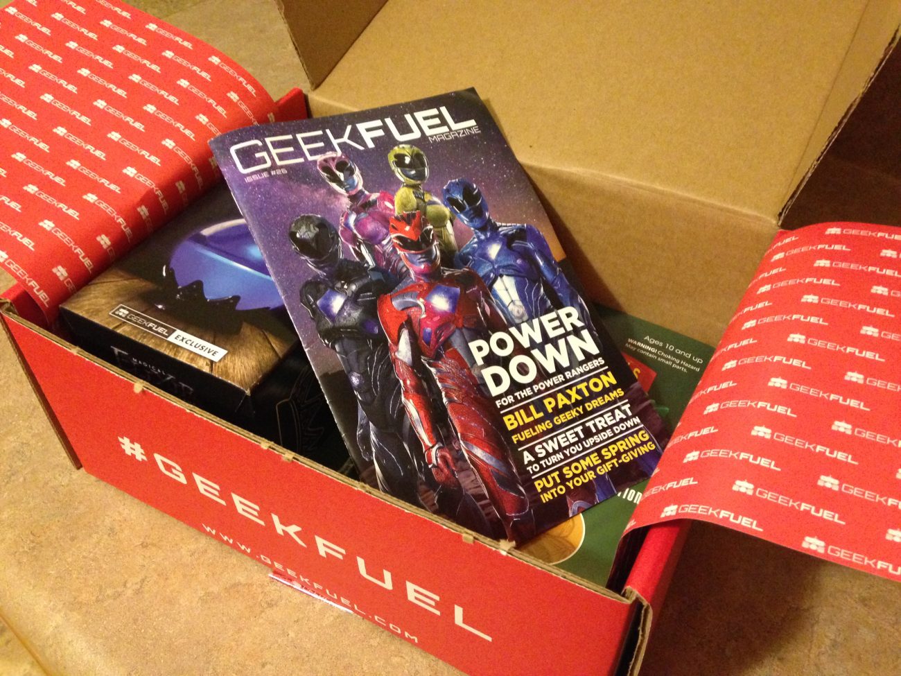 Unboxing the geek fuel mystery box for march 2017 – get $3 dollars off!!