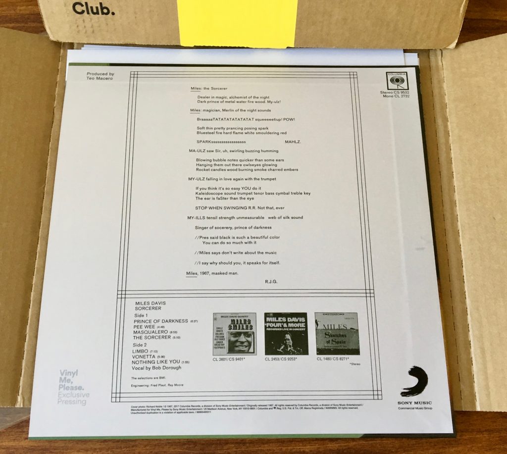 Geek insider vinyl me, please december edition: miles davis 'sorcerer' 7 Geek insider, geekinsider, geekinsider. Com,, vinyl me, please december edition: miles davis 'sorcerer', entertainment