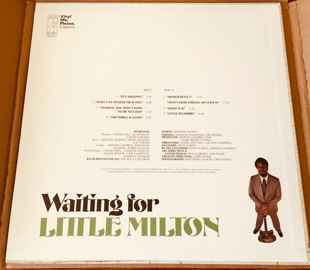 Geek insider vinyl me, please october edition: little milton 'waiting for little milton' 7 Little milton