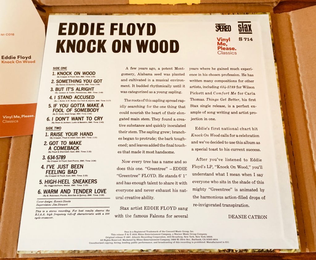 Geek insider vinyl me, please december edition: eddie floyd 'knock on wood' 8 Geek insider, geekinsider, geekinsider. Com,, vinyl me, please december edition: eddie floyd 'knock on wood', entertainment