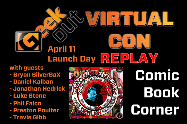 Indie comic creators in comic book corner with rob andersin | geek out virtual con 2020