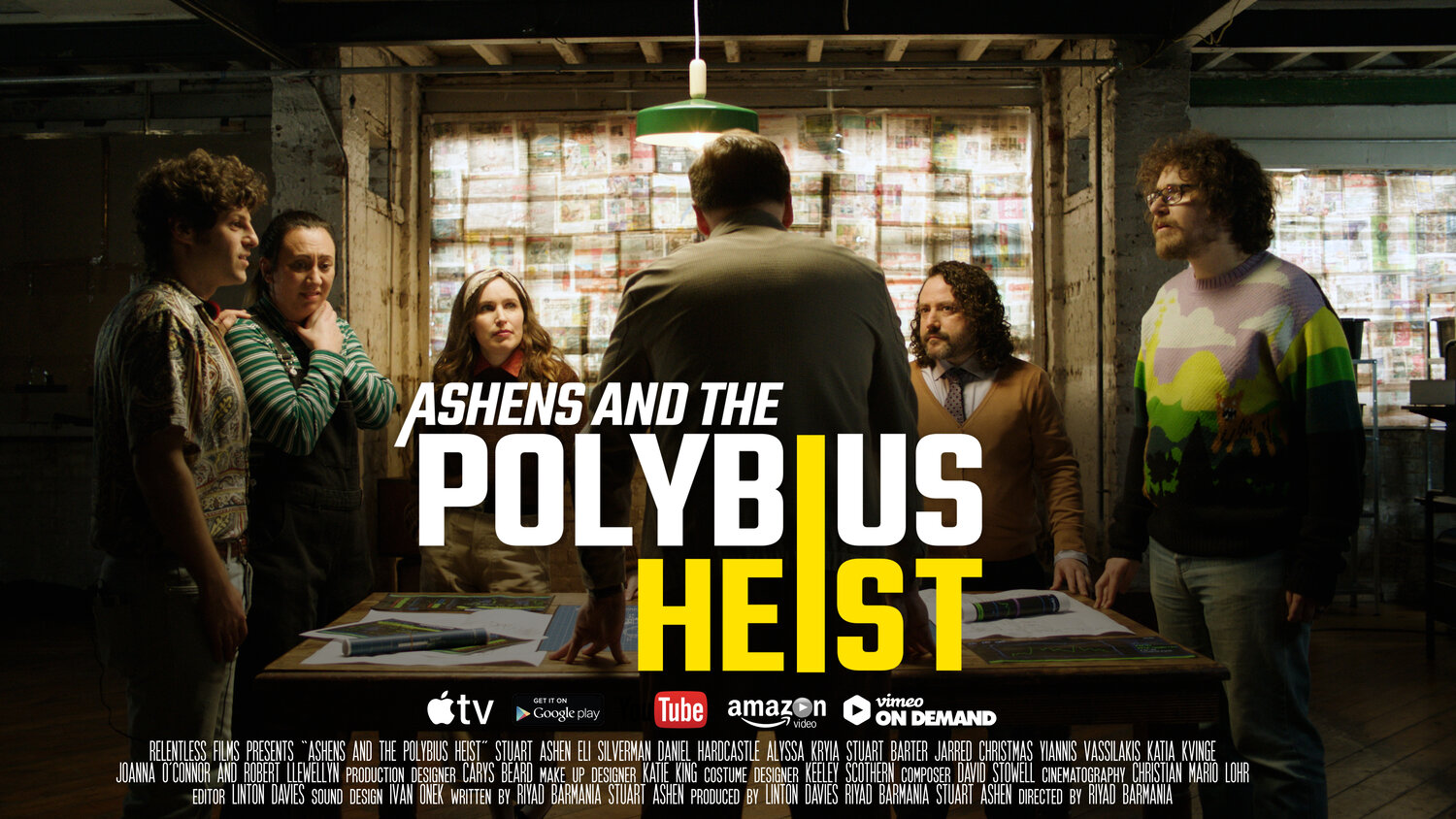 Ashens and the polybius heist, stuart ashen, riyad barmania, movie, vod, comedy, 80s, geek speak, review