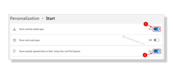 How To Show Or Hide Recommended List In Start Menu On Windows 11