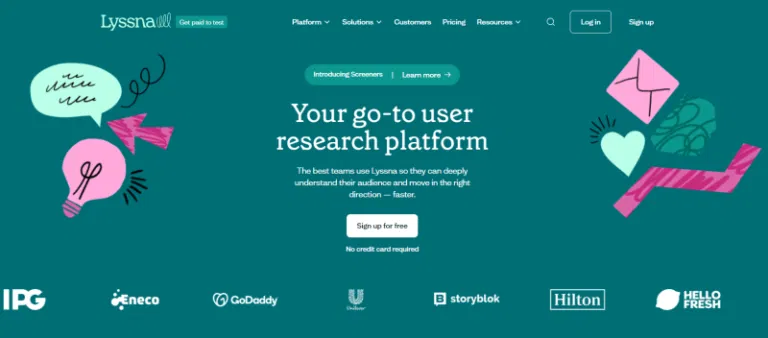 Ux research workflow visualized on lyssna interface for designers and marketers